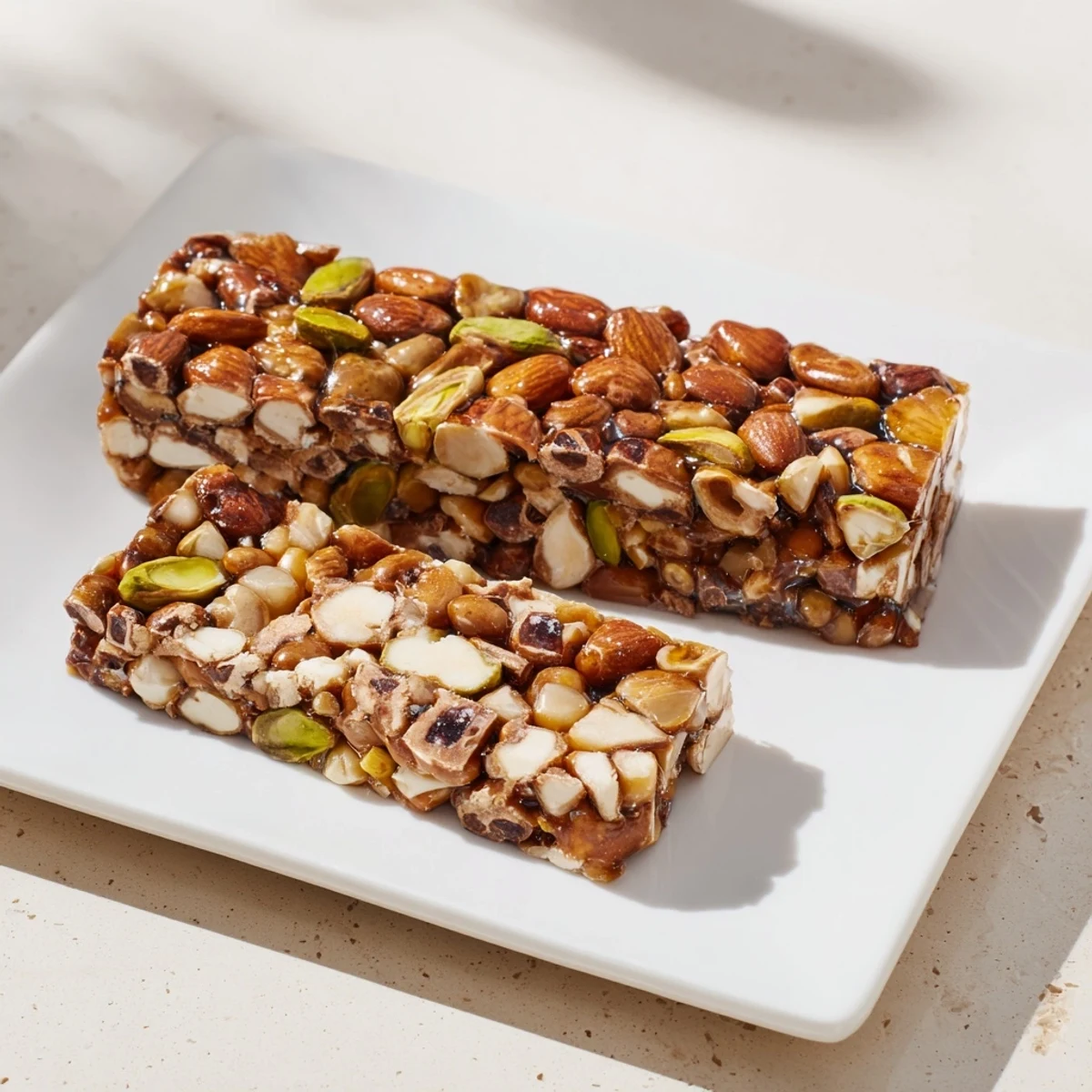 Chewy Nougat Bars Nuts