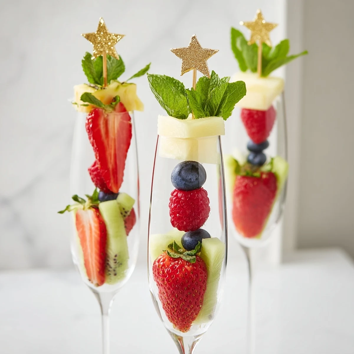 Fruchtgarnitur für Champagner