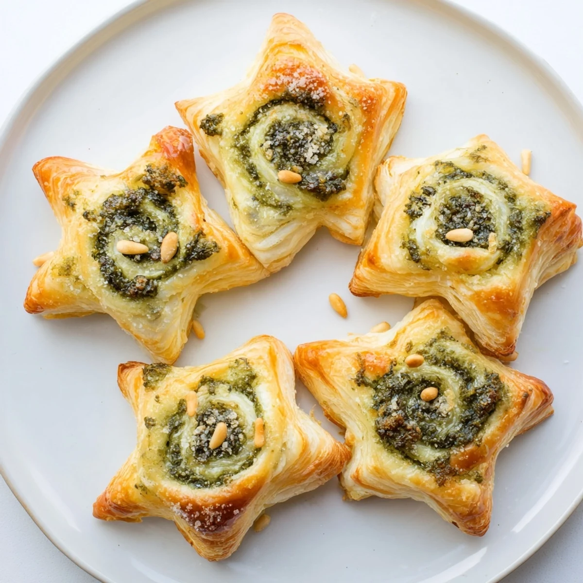 Here are the 3 ALT image texts for "Savory Bites: Star-Shaped Pesto Pinwheels":