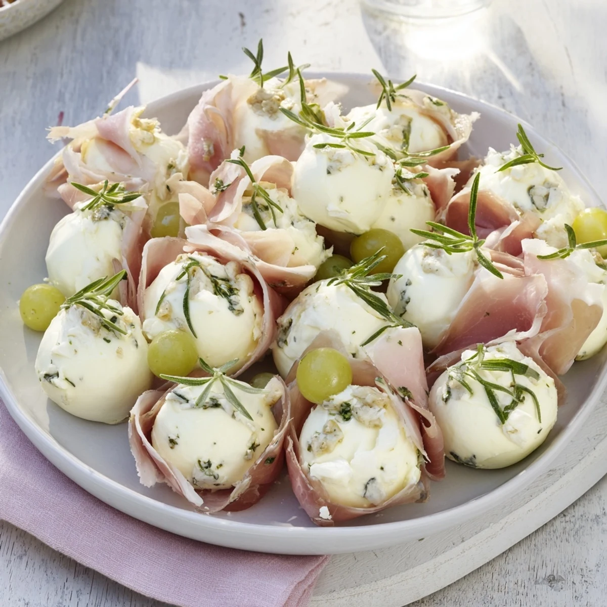 Delicious, visually appealing Mistletoe Kissing Ball, perfect for sharing at a holiday gathering with friends.