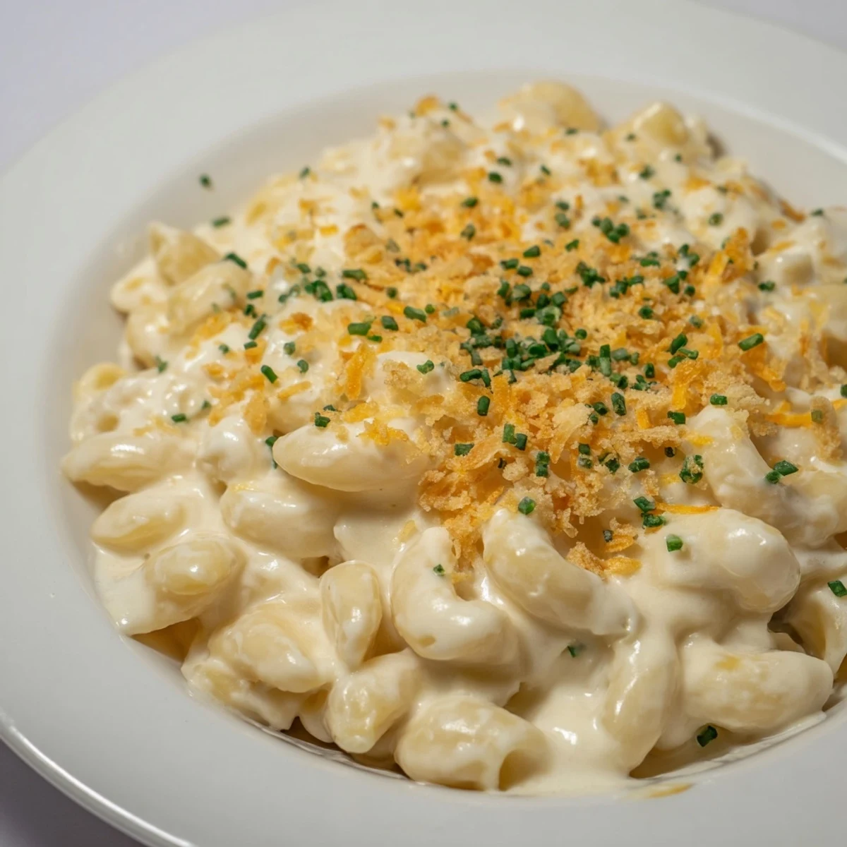 Creamy cottage cheese mac and cheese, a comforting baked dish with golden melted cheese topping.