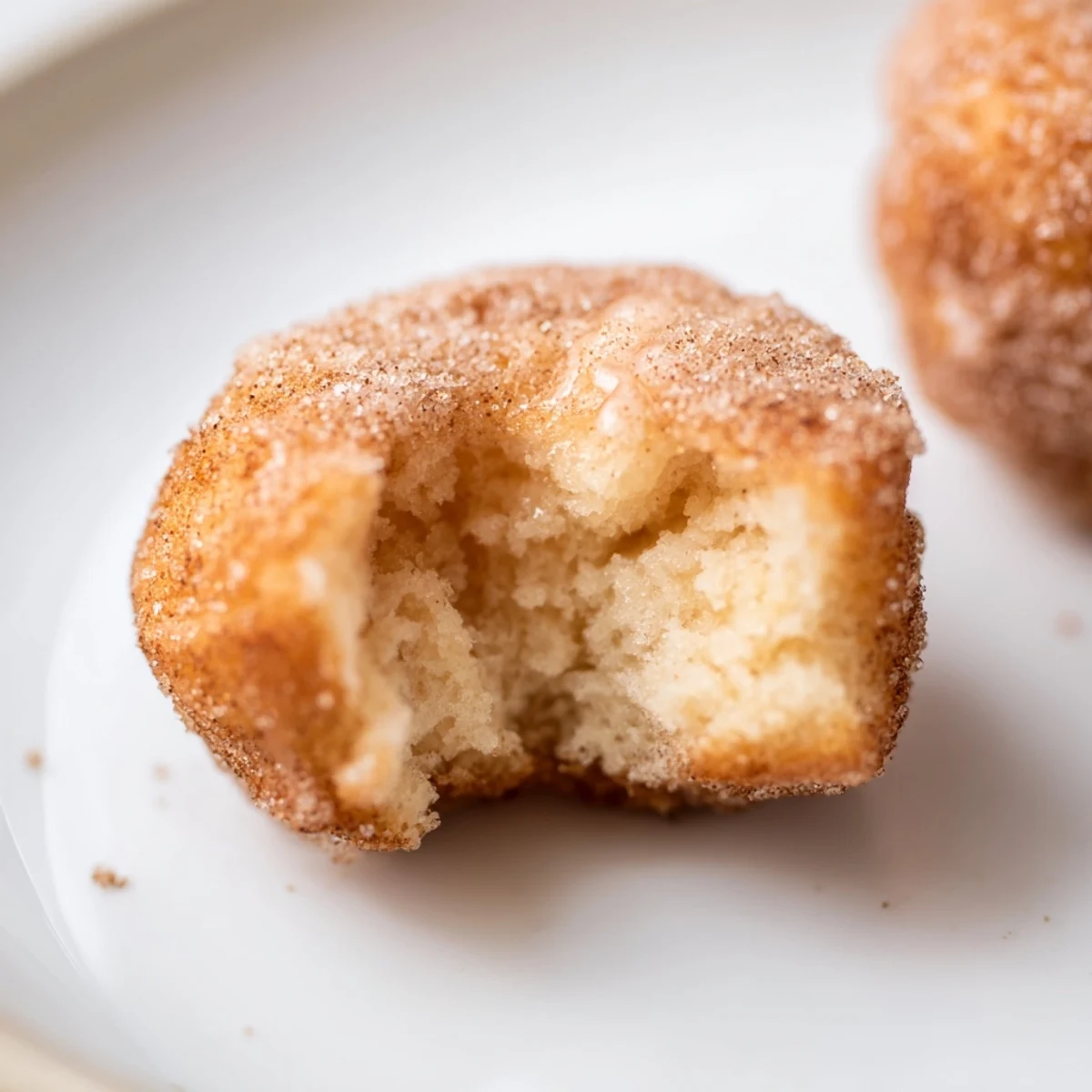 Warm, golden air fryer cinnamon donuts, offering a delightful combination of textures and flavors.