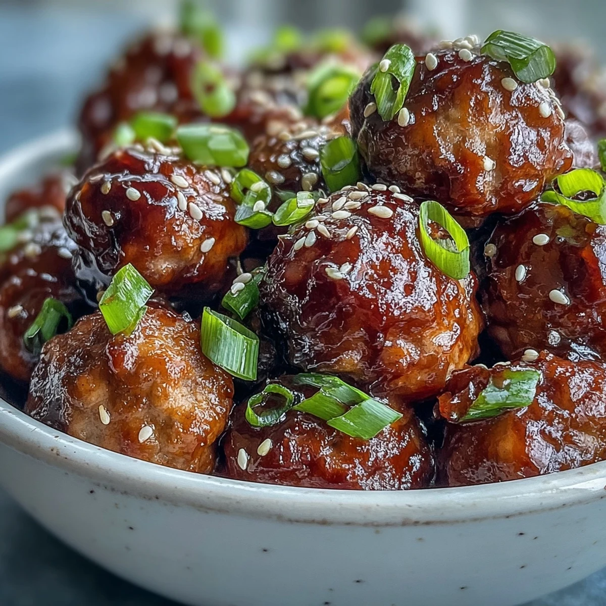 Savory Easy Sweet and Sour Crock Pot Meatballs over steamed rice, garnished with sesame seeds, ready for a weeknight dinner.