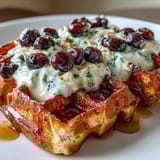Zitronen Blaubeer Waffeln