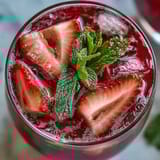 2. Lebendige, rote Erdbeeren und tiefviolette Açaí-Pulver verleihen diesem hausgemachten Starbucks-Getränk eine fruchtige Note.  