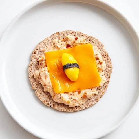 Mmm, these festive Santa's Belt Crackers & Dip showcase a creamy red pepper dip, ready to be enjoyed!