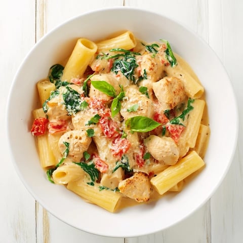 Creamy Budget-Friendly Marry Me Chicken Pasta with golden chicken and fresh basil, ready to eat.