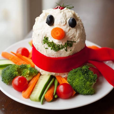 Schneemann Gemüse Platte festlich #67