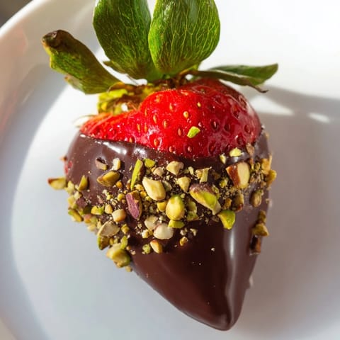 Dunkle Schoko Erdbeeren Dip