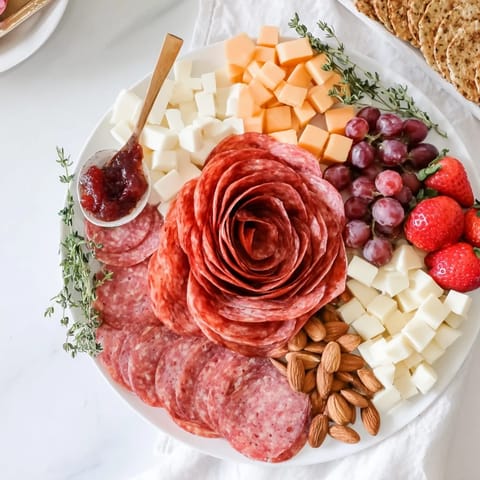 Salami Rose Charcuterie Board