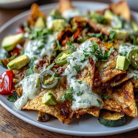 Sheet Pan Salsa Verde Nachos