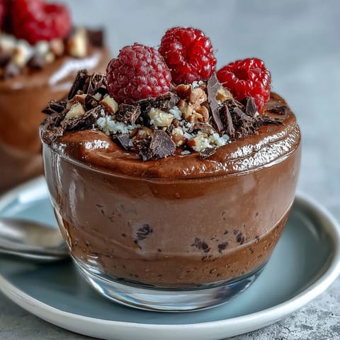 Protein Schoko Hüttenkäse Mousse