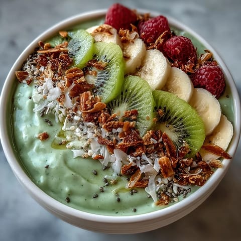 Matcha Overnight Oats mit Kokos und Chiasamen – cremige Haferflocken mit erdigem Matcha-Geschmack, angereichert mit Kokos und Chiasamen für ein belebendes Frühstück.