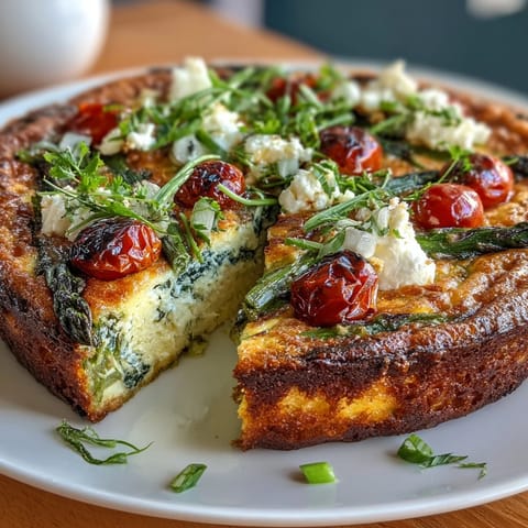 Gesunde leichte Frühlingsfrittata