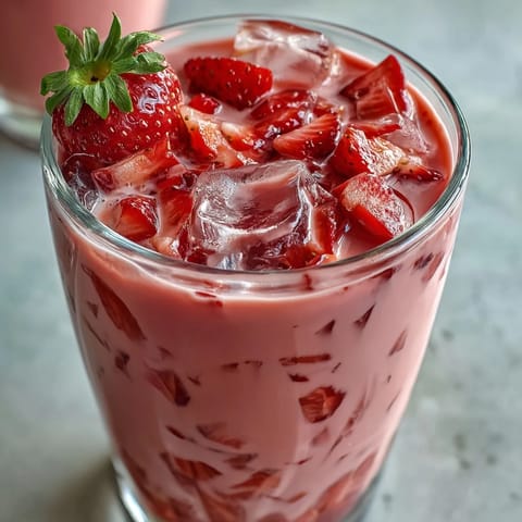 Pink Drink mit Erdbeere Acai