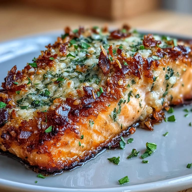 3. Ofengerösteter Lachs mit würziger Knoblauch-Parmesan-Schicht, begleitet von knusprigem Brokkoli und saftigen Zitronenspalten für den perfekten Keto-Genuss.