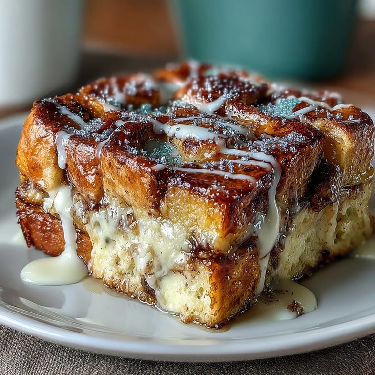2. Cremiger King Cake French Toast Auflauf mit Zimt, Frischkäsefüllung und farbenfrohem Topping – ein Mardi Gras Highlight zum Vorbereiten.