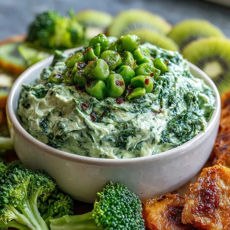 Bunter Teller mit grünen Snacks, Dips und frischem Gemüse für St. Patricks Day