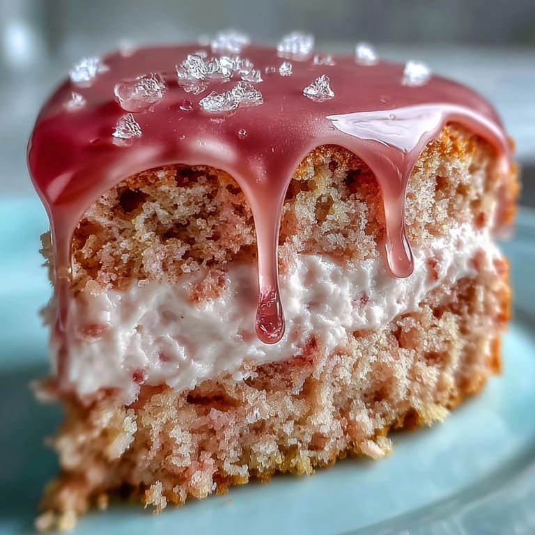Festlicher Rosé-Samtkuchen mit cremiger Glasur und luxuriösem Goldtropfen-Finish.