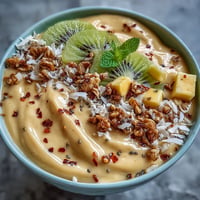 Mango Chili Lime Smoothie Bowl erfrischt mit tropischer Frucht und leichter Schärfe.